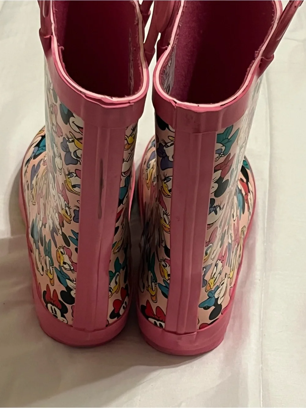Disney Pink Minnie & Daisy Pattern Kids Rain Boots
